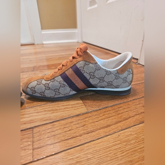 Gucci GG canvas Lowtop Suede Sneakers Size 37 - Picture 6 of 9